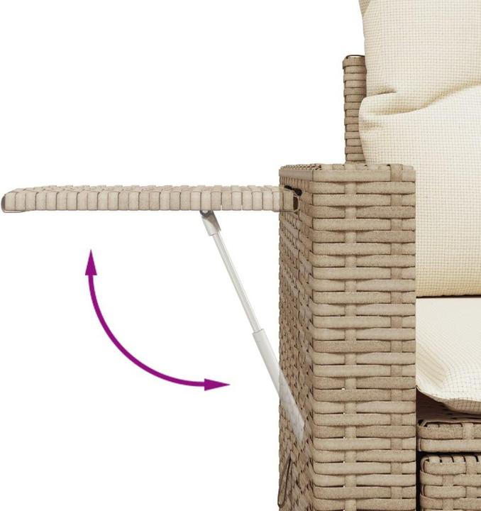Produktbild VidaXL Gartenmöbel Sofa Garnitur Gartengarnitur Garten Sitzgruppe 9-tlg. Beige
