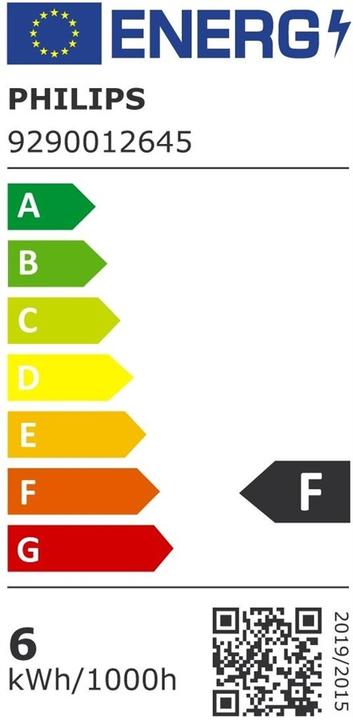 Energy Label Philips Lamp 5.5 W (40 W) GX53 Warm white (GX53, 5.50 W, 500 lm, 1 x, F)