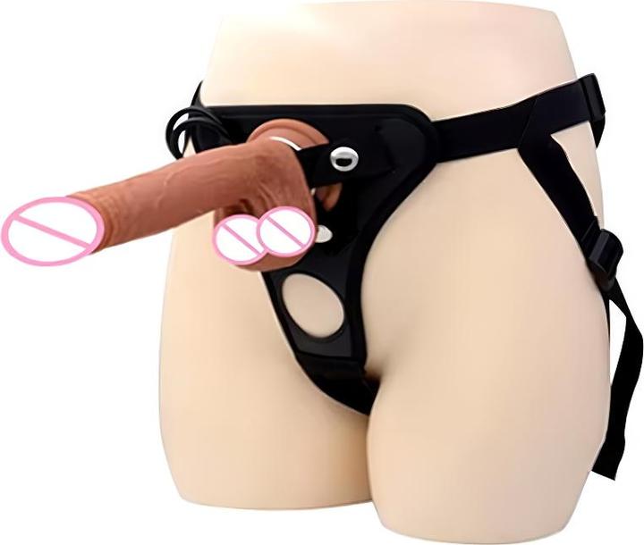 Actual product image Jiuai Harnais in similar colour with dildo