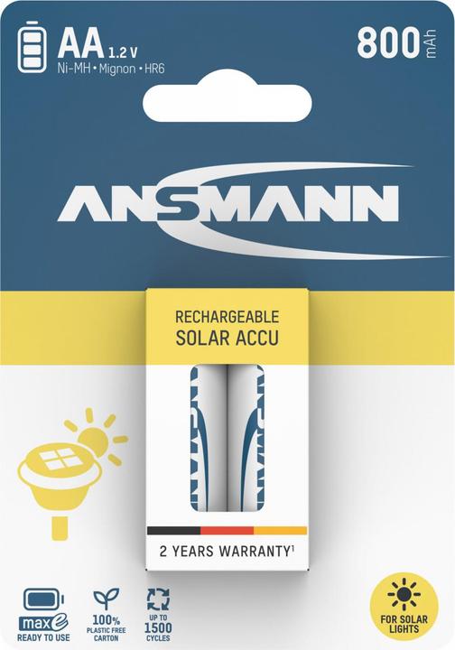 Immagine prodotto Ansmann Solar (1 pz., AA, 800 mAh)