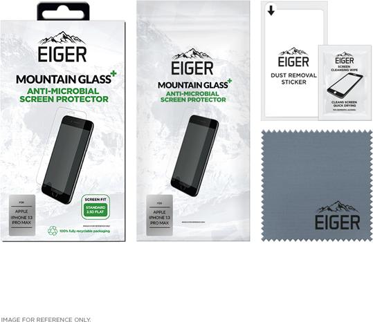 Actual product image Eiger Mountain Glass+ (1 Piece, Apple iPhone 13 Pro Max, Apple iPhone 14 Plus)