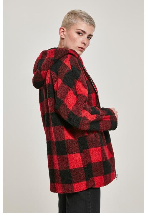 Immagine prodotto Urban Classics Giacca Sherpa da donna con cappuccio a quadri oversize (4XL)