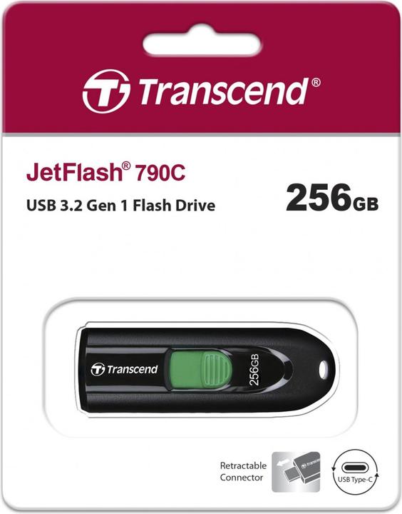Actual product image Transcend JetFlash 790C (256 GB, USB-C)