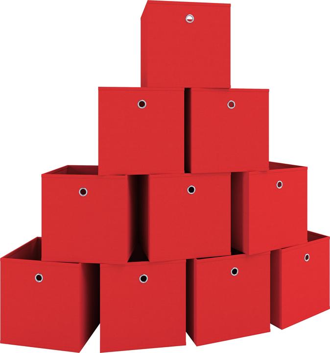 Image du produit VCM Lot de 10 boîtes pliantes en tissu Boxas (28 x 27 x 27 cm)