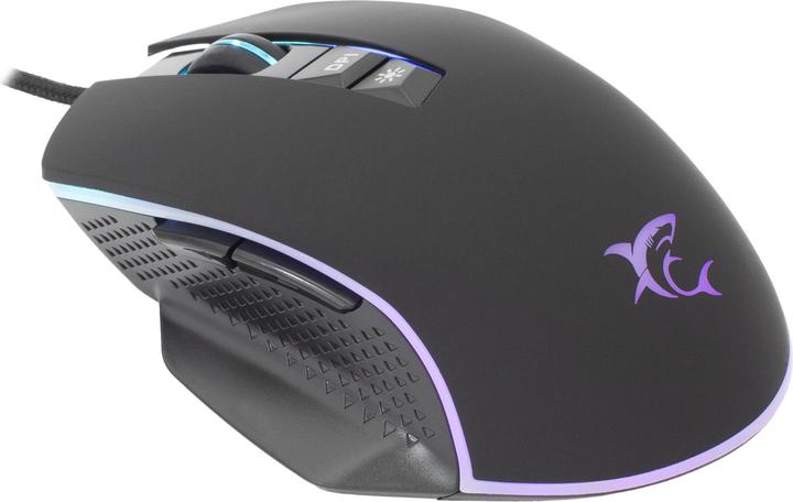 Actual product image White Shark Gaming mouse Gareth Black with RGB illumination (Cable)