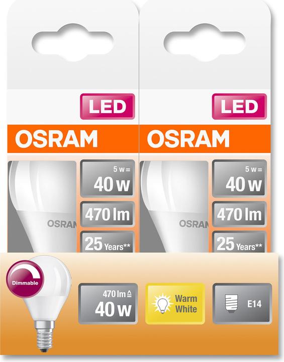 Actual product image Osram Superstar Classic P (E14, 4.50 W, 470 lm, 1 x, F)