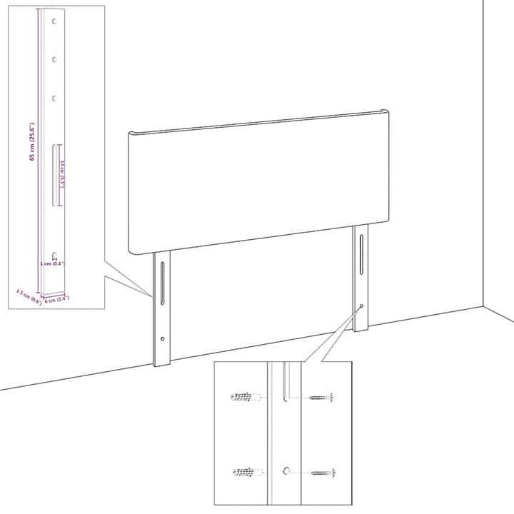 Produktbild VidaXL Kopfteil Diamantblock Design Dunkelgrau 160 cm Samt (160 x 40 x 7 cm)