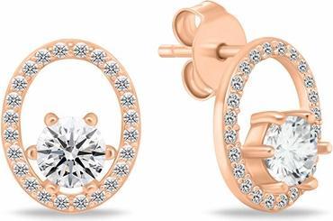 Brilio Silver - Decent silver earrings with zircons EA1055W