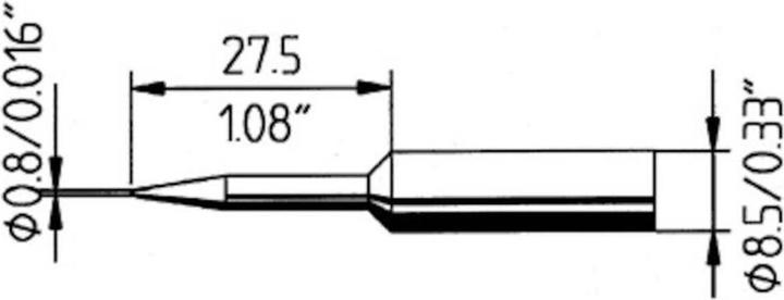 Actual product image Kurtz Ersa SPADE TIP 0.8MM (Soldering tip)