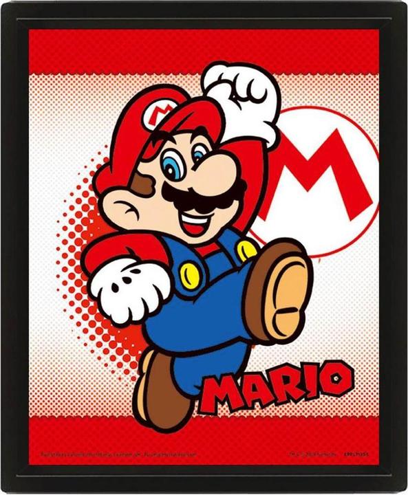 Produktbild Pyramid Framed 3D Cornice Super Mario Mario Yoshi Flip 26x20cm (26 x 20 cm)