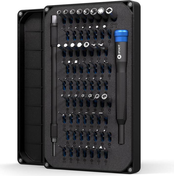 Produktbild iFixit Mako Precision Bit Set (1, 2, PH00, TR6, 0.9 mm, TR9, T3, P6, TR8, PH2, 5.5 mm, Y0, 1.5mm, 0.7 mm, 1.3 mm, PH1, P5, T TR 20, PH0000, T2, PH0, 3 mm, Y 000, 5 mm, Y 1, T TR 25, J 1, Y 00, 2.5 mm, 1mm, J 000, 3.5 mm, 4.5 mm, T TR 15, 2 mm, T5, J 00, TR7, T TR 10, J 0, T4, P2, 4 mm)
