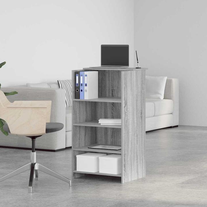 Produktbild VidaXL Empfangstheke Grau Sonoma 55x50x103,5 cm Holzwerkstoff Empfangstresen