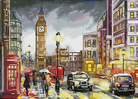 Actual product image Diamond Dotz SQUARES London Scene 37 x 51.5 cm
