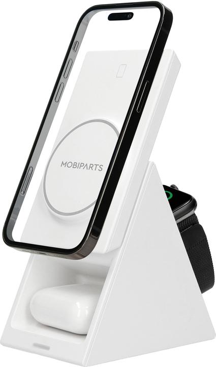 Mobiparts Wireless 3 in 1 Charger 15W Triangle White (15 W)