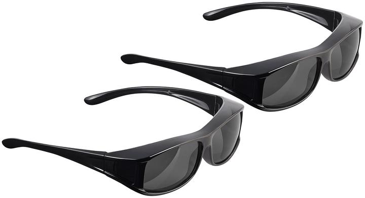 Produktbild Pearl 2er-Set Überzieh-Sonnenbrillen "Day Vision Pro" für Brillenträger