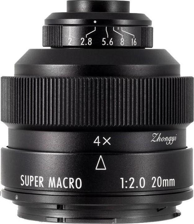 Actual product image Zhongyi Mitakon Super Macro 20mm f/2 for Sony E (Sony E, full size, APS-C / DX)