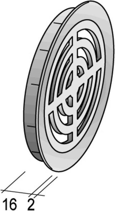 Werkstarck Griglie di ventil. ø47mm, griggio