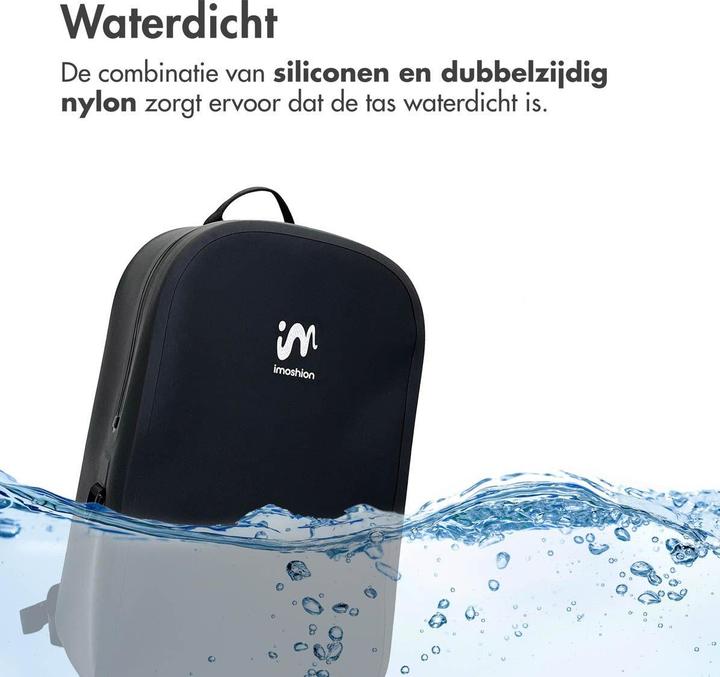 Produktbild iMoshion Air-Tight Waterdichte Rugzak - Small - 10 L - Waterproof Rugtas - Zwart (10 l)