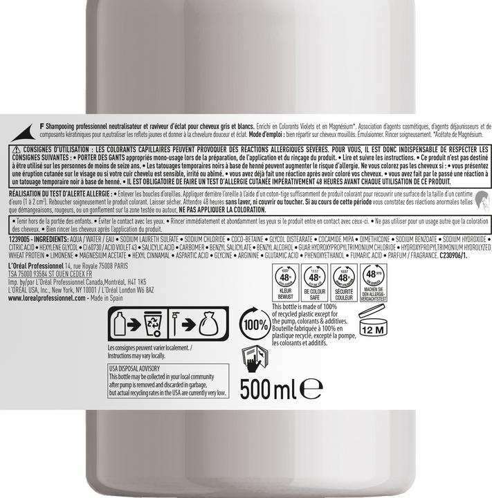 Produktbild L'Oréal Professionnel Serie Expert Silver (500 ml, Flüssiges Shampoo)