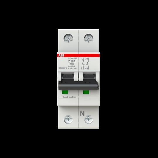 Image du produit ABB S201-Z16NA Disjoncteur Z-Char.,6kA,16A,1P,+NA