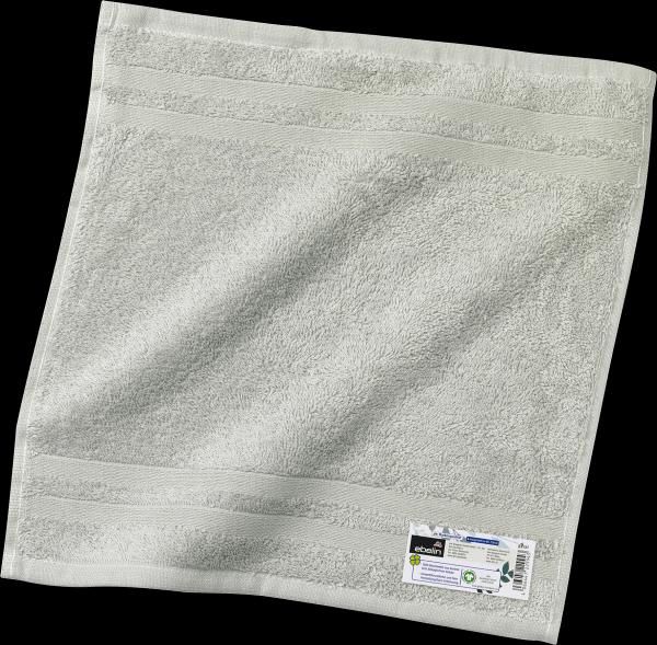 dm ebelin Serviette de bain en éponge vert sauge 100 % coton biologique certifié GOTS (30 x 30 cm)