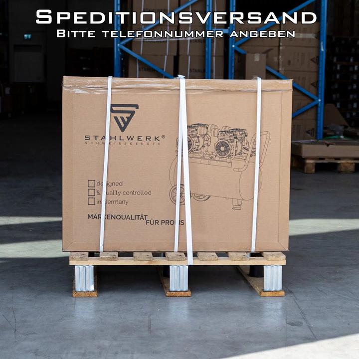 Produktbild Stahlwerk Kompressor 10 bar 8,6 PS 6,4 kW 840 l/min 150 l Druckluftkompressor (10 Bar, 150 l)