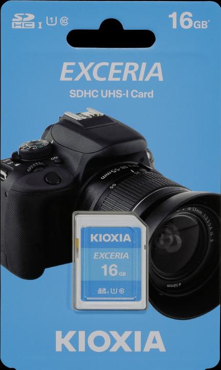 Image du produit Kioxia Exceria SDHC 16GB Class 10 UHS-1 (16 Go, SDHC, U1, UHS-I)