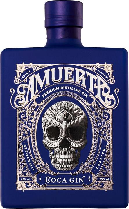 Produktbild Angelo Delea AMUERTE Coca Leaf Gin BLUE Bottle Limited Edition (6 x 70 cl)