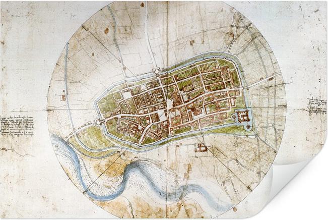Immagine prodotto Trenddeko da Vinci - Mappa della città di Imola (75 x 50 cm)