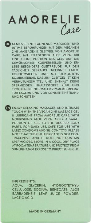 Produktbild Amorelie 2 in 1 Massage und Gleitgel Aloe Vera 50ml (50 ml)