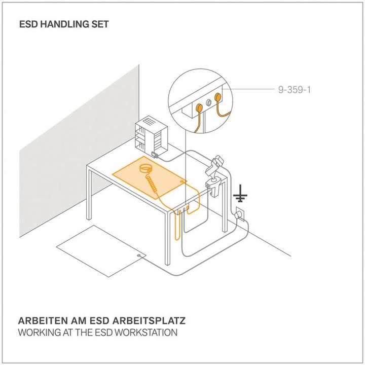 Produktbild Bernstein ESDTischmattenSet Schwarz (Statikschutz)