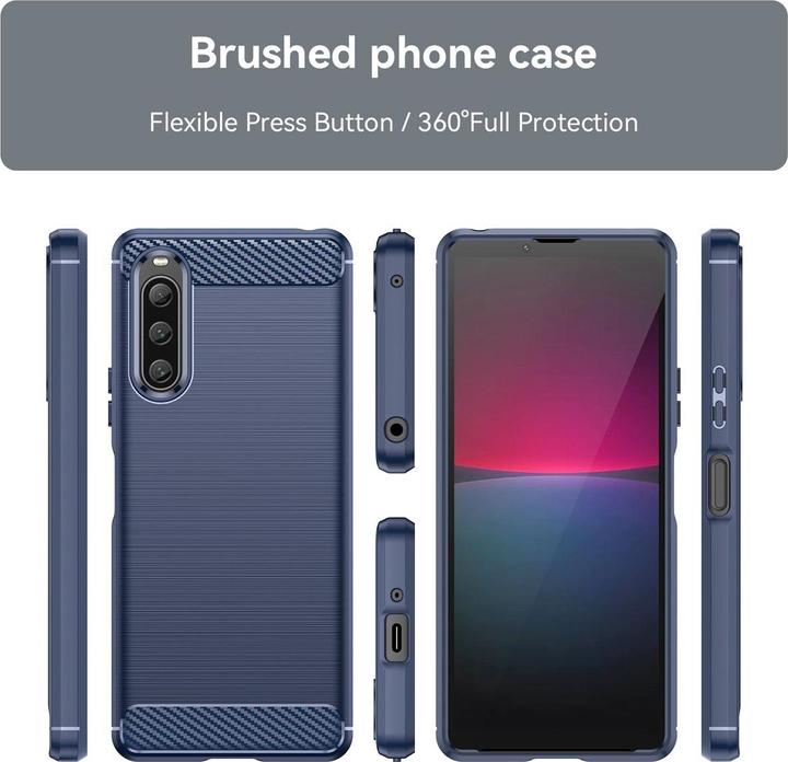 Actual product image König Design Case Mobile Protection for Sony Xperia 10 V Case Cover Cases Bumper Carbon Shell (Sony Xperia 10 V)