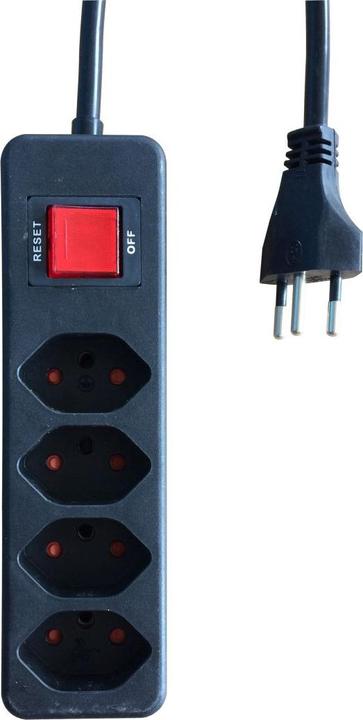 Produktbild Elbro Steckdosenleiste 4×T13 10A 2300W 3m schwarz IP20 (4 x, Typ 13, 3 m)