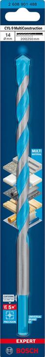 Produktbild Bosch Professional Zubehör EXPERT CYL-9 MultiConstruction Bohrer, 14 x 150 x 200 mm (14 Millimeter)
