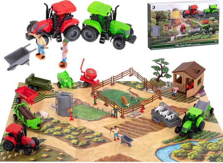 Ikonka Farmhouse with animals and machines 49pc.