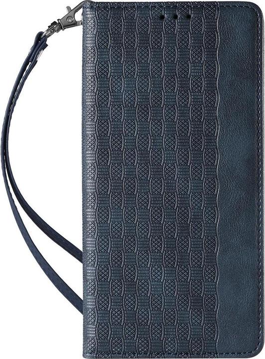 Produktbild Hurtel Magnetband-Hülle für iPhone 14 Pro Max Flip Wallet Mini Lanyard Stand Blau (Apple iPhone 14 Pro Max)