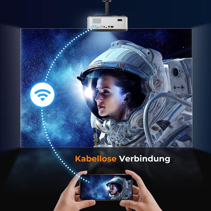 Image du produit Yaber Projecteur de home cinéma V6 (Full HD, 8500 lm, 1.5:1)