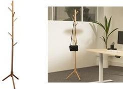 Produktbild Unilux Garderobenständer MIKADO, 8 Haken, Buchenholz platzsparendes Design, abgerundete Kleiderhaken, st...