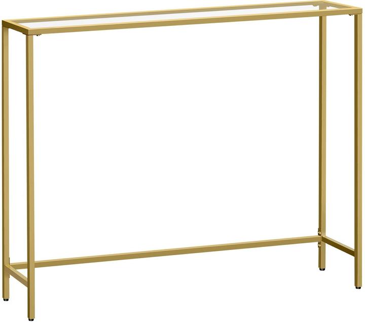 Vasagle Konsolentisch 100.5 x 80 cm, Gold, Tiefe: 20