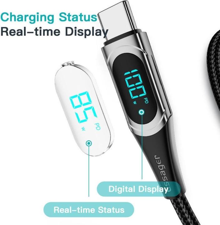 Produktbild Essager USB C — USB C (2 m, USB 3.2 Gen 1, 100 W)