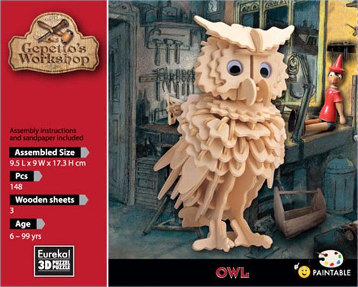 Eureka! Gepetto's Workshop wooden construction kit 3D - owl