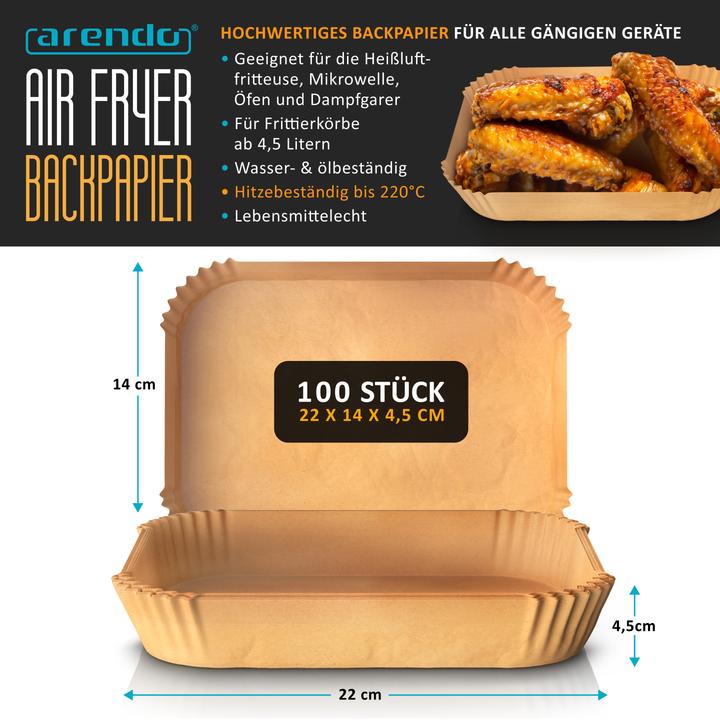 Produktbild Arendo Minibackofen Airfryer 25L Edelstahl Multifunktionsofen, XXL Heissluftfritteuse 1800W, mit Backpapier (CH-Stecker)