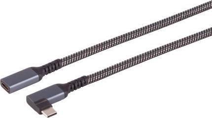 Produktbild Shiverpeaks BASIC-S--USB-C Verlängerungskabel, 3.2, 90°, PD, Textil, 0,5m (BS14-74013) (0.50 m, USB 3.2 Gen 2)