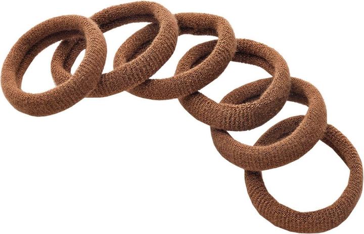 Trisa Haargummi We Care 4 cm braun 6 Stück (Haargummi)