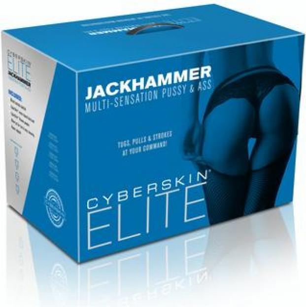 Actual product image Shots CyberSkin Elite Jackhammer Multi-Sensation Pussy & Ass