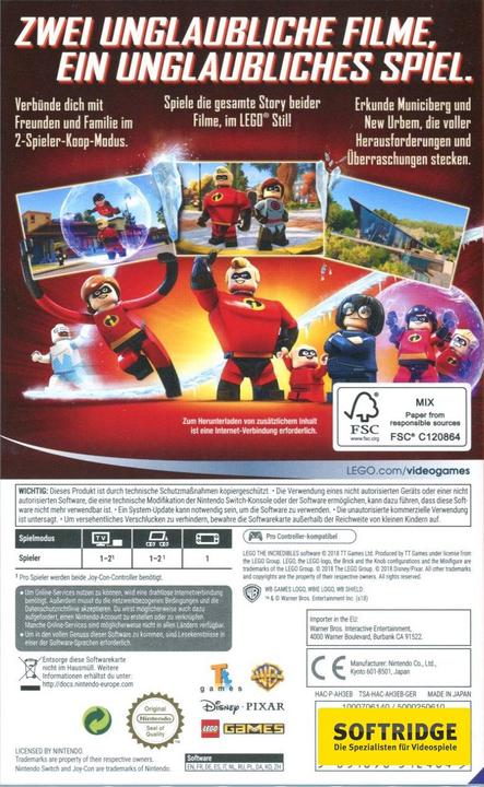 Immagine prodotto WB LEGO Gli Incredibili (Codice in scatola) (Switch, DE)