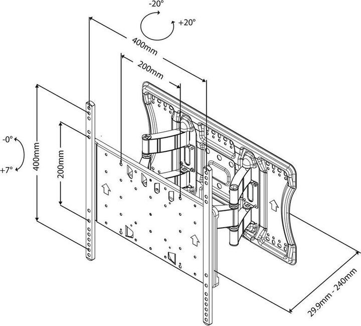 Actual product image Multibrackets M VESA Super Slim Tilt & Turn (Wall, 55", 40 kg)