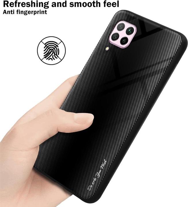 Productafbeelding Cadorabo TPU gestreepte glasplaat (Huawei Nova 7i, Huawei P40 Lite)