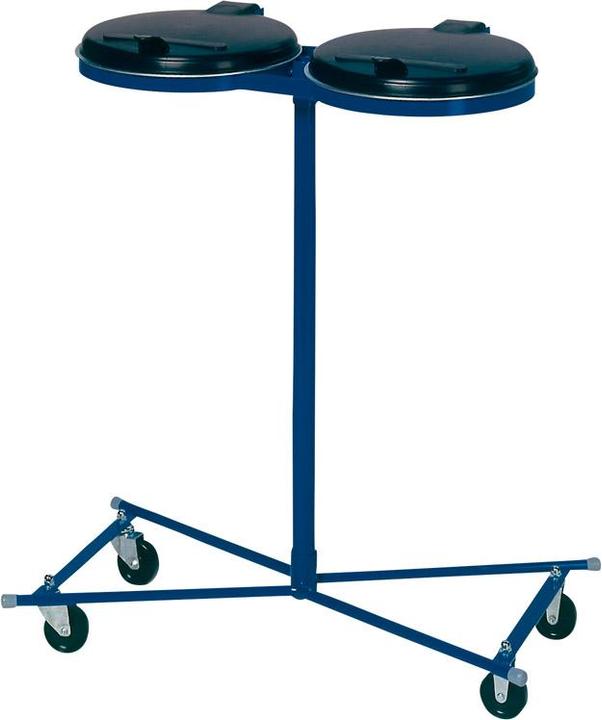 Produktbild VAR Abfallsammler 2x120 l blau fahrbar KS-Deckel (120 l)