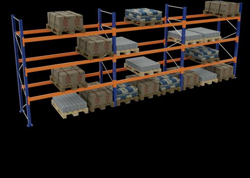 Actual product image Schulte Lagertechnik Pallet rack 3 bays á 2700 mm